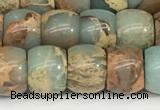 CNS307 15.5 inches 8*10mm rondelle serpentine jasper beads