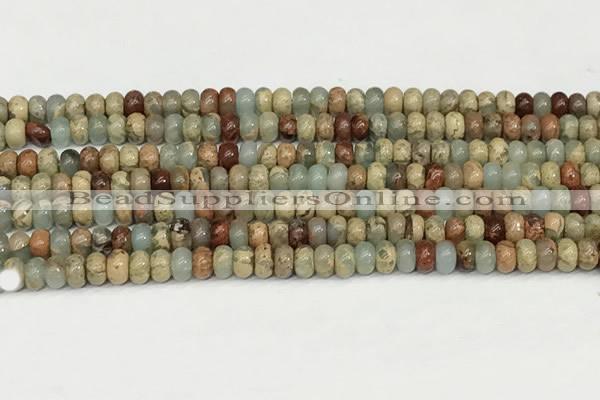 CNS323 15.5 inches 2.5*4mm rondelle serpentine jasper beads