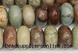 CNS325 15.5 inches 5*8mm rondelle serpentine jasper beads