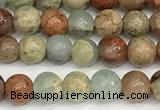 CNS330 15.5 inches 4mm round serpentine jasper beads wholesale