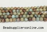 CNS332 15.5 inches 8mm round serpentine jasper beads wholesale