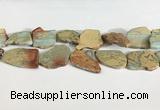 CNS359 25*35mm - 35*45mm freefrom serpentine jasper slab beads