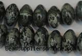 CNS415 15.5 inches 10*16mm rondelle natural serpentine jasper beads