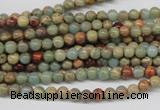 CNS60 15.5 inches 4mm round natural serpentine jasper beads