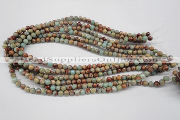 CNS61 15.5 inches 6mm round natural serpentine jasper beads