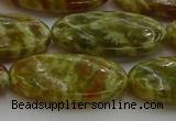 CNS636 15.5 inches 15*30mm oval green dragon serpentine jasper beads