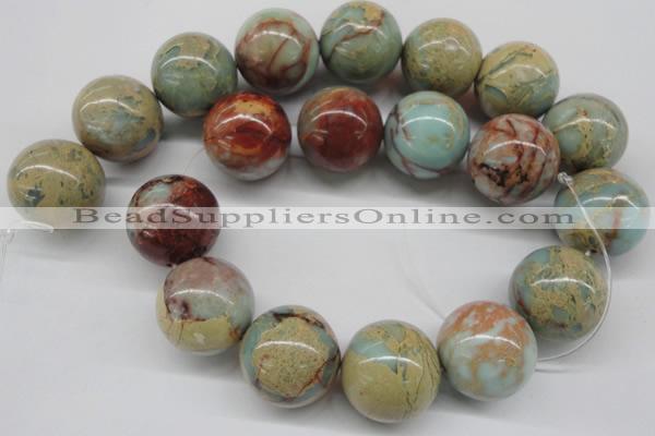 CNS68 15.5 inches 22mm round natural serpentine jasper beads