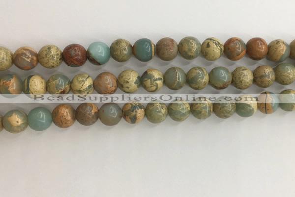 CNS702 15.5 inches 8mm round serpentine jasper beads wholesale