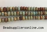 CNS715 15.5 inches 6*10mm rondelle serpentine jasper beads wholesale