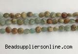 CNS718 15.5 inches 6mm flat round serpentine jasper beads wholesale