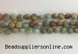 CNS719 15.5 inches 8mm flat round serpentine jasper beads wholesale