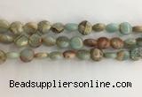 CNS720 15.5 inches 10mm flat round serpentine jasper beads wholesale