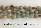 CNS721 15.5 inches 12mm flat round serpentine jasper beads wholesale