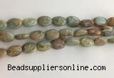 CNS724 15.5 inches 10*14mm oval serpentine jasper beads wholesale