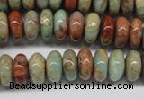 CNS74 15.5 inches 6*12mm rondelle natural serpentine jasper beads