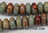 CNS75 15.5 inches 7*14mm rondelle natural serpentine jasper beads