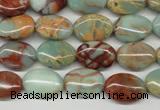 CNS90 15.5 inches 10*14mm oval natural serpentine jasper beads