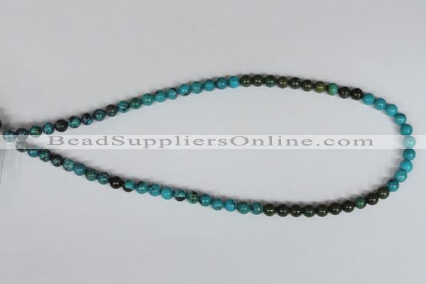 CNT02 16 inches 6mm round natural turquoise beads wholesale