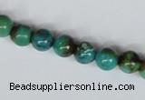 CNT04 16 inches natural turquoise 8mm round beads wholesale