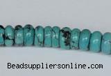 CNT10 16 inches 4*10mm rondelle natural turquoise beads wholesale