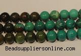 CNT103 15.5 inches 7mm round natural turquoise beads wholesale