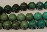 CNT106 15.5 inches 10mm round natural turquoise beads wholesale