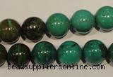 CNT107 15.5 inches 12mm round natural turquoise beads wholesale