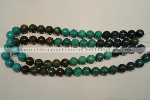 CNT107 15.5 inches 12mm round natural turquoise beads wholesale