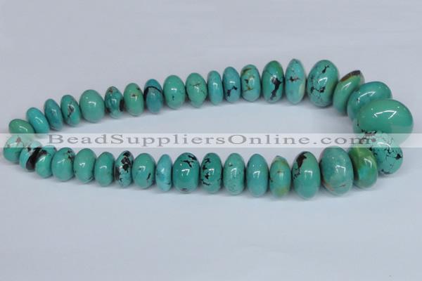 CNT12 16 inches multi-size rondelle natural turquoise beads wholesale