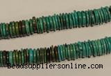 CNT138 15.5 inches 1.5*7.5mm disk natural turquoise beads