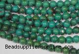 CNT204 15.5 inches 4.5mm round natural turquoise beads wholesale