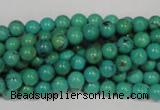 CNT205 15.5 inches 6mm round natural turquoise beads wholesale