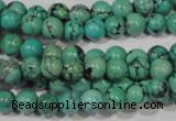 CNT206 15.5 inches 6mm round natural turquoise beads wholesale