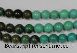 CNT208 15.5 inches 6mm round natural turquoise beads wholesale