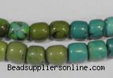 CNT211 15.5 inches 8*8mm – 8*10mm drum natural turquoise beads wholesale