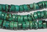 CNT221 15.5 inches 3*8mm – 5*10mm heishi natural turquoise beads