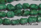 CNT235 15.5 inches 8*10mm bone natural turquoise beads wholesale