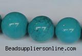 CNT25 16 inches 20mm round natural turquoise beads wholesale