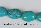 CNT35 16 inches 15*20mm oval natural turquoise beads wholesale