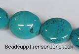 CNT36 16 inches 20*22mm oval natural turquoise beads wholesale