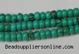 CNT362 15.5 inches 4*6mm rondelle turquoise beads wholesale