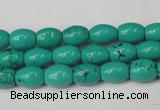 CNT368 15.5 inches 7*10mm rice turquoise beads wholesale