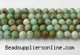 CNT418 15.5 inches 10mm round mongolian turquoise beads wholesale