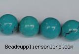 CNT45 16 inches 16mm round turquoise beads wholesale