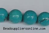 CNT46 16 inches 18mm round turquoise beads wholesale