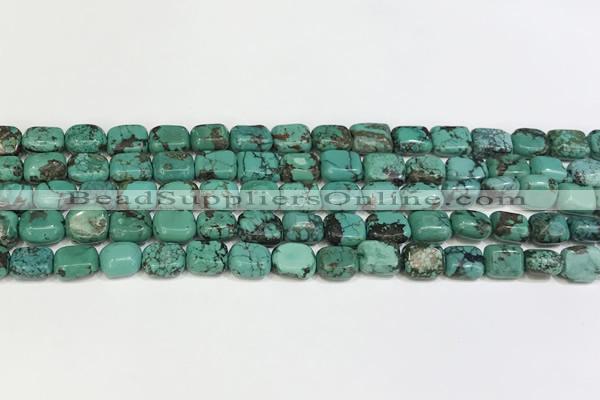 CNT510 15.5 inches 8*10mm - 9*10mm rectangle turquoise gemstone beads