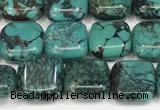 CNT511 15.5 inches 10mm square turquoise gemstone beads