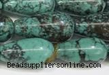 CNT515 15.5 inches 9*18mm teardrop turquoise gemstone beads