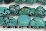 CNT519 15.5 inches 7*9mm - 8*10mm nuggets turquoise gemstone beads