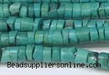 CNT530 15.5 inches 4mm - 4.5mm heishi turquoise gemstone beads